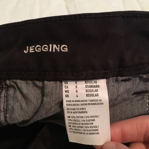 AMERICAN EAGLE dark purple jeggings size 0 regular - Picture 5 of 8